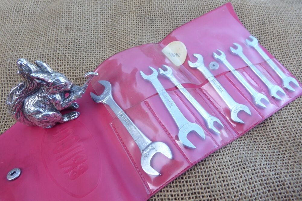 Set Of 7 Small Britool Open Ended Spanners - 5J Series