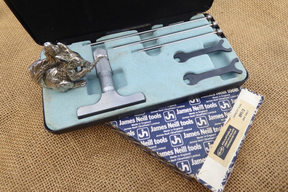 Moore & Wright 891/3 0-3" Adjustable Depth Gauge Micrometer