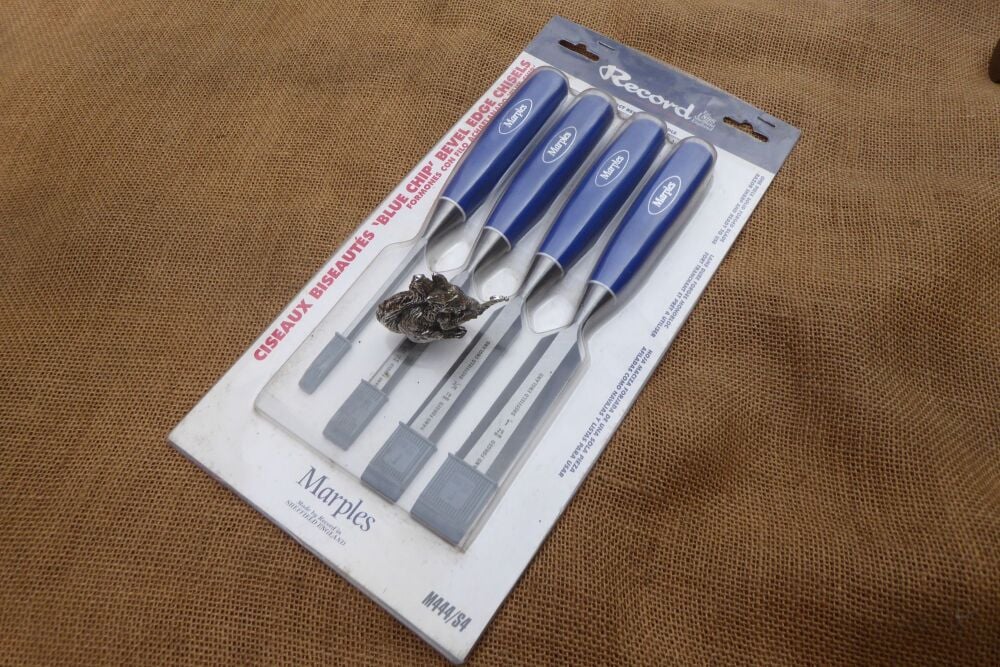 Record Marples M444/S4 'Blue Chip' Bevel Edge Chisel Set