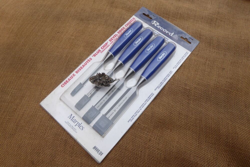 Record Marples M444/S4 'Blue Chip' Bevel Edge Chisel Set