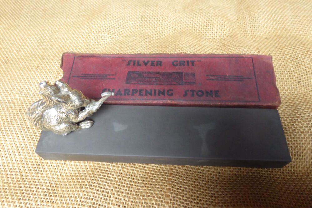 Vintage "Silver Grit" Sharpening Stone