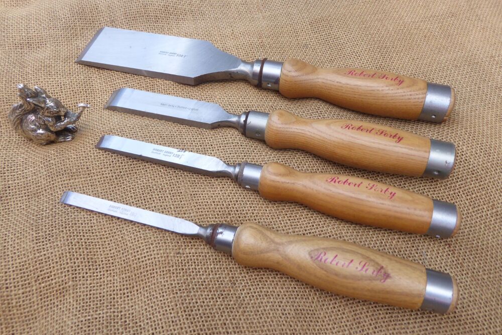 Set Of 4 Robert Sorby Registered Chisels Including 2"
