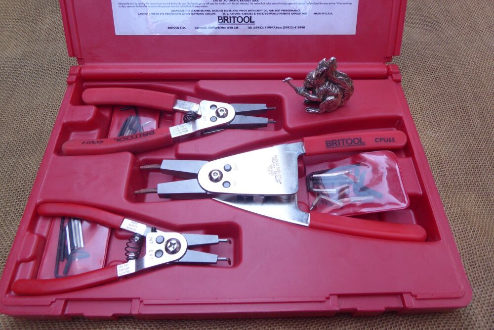 Britool CPU Set 3 Internal & External Circlip Plier Set