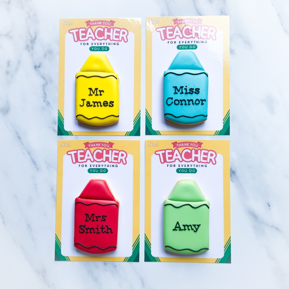 Crayon cookie card