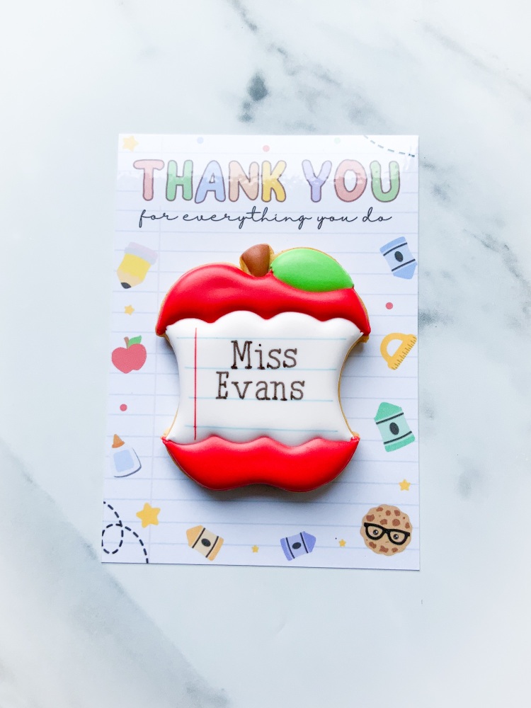 Thank you for everything you do apple cookie card - small