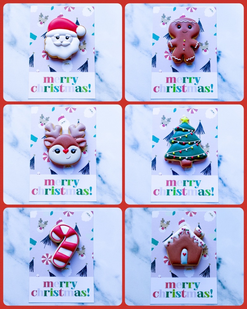 Christmas Cookie card (pink print card)