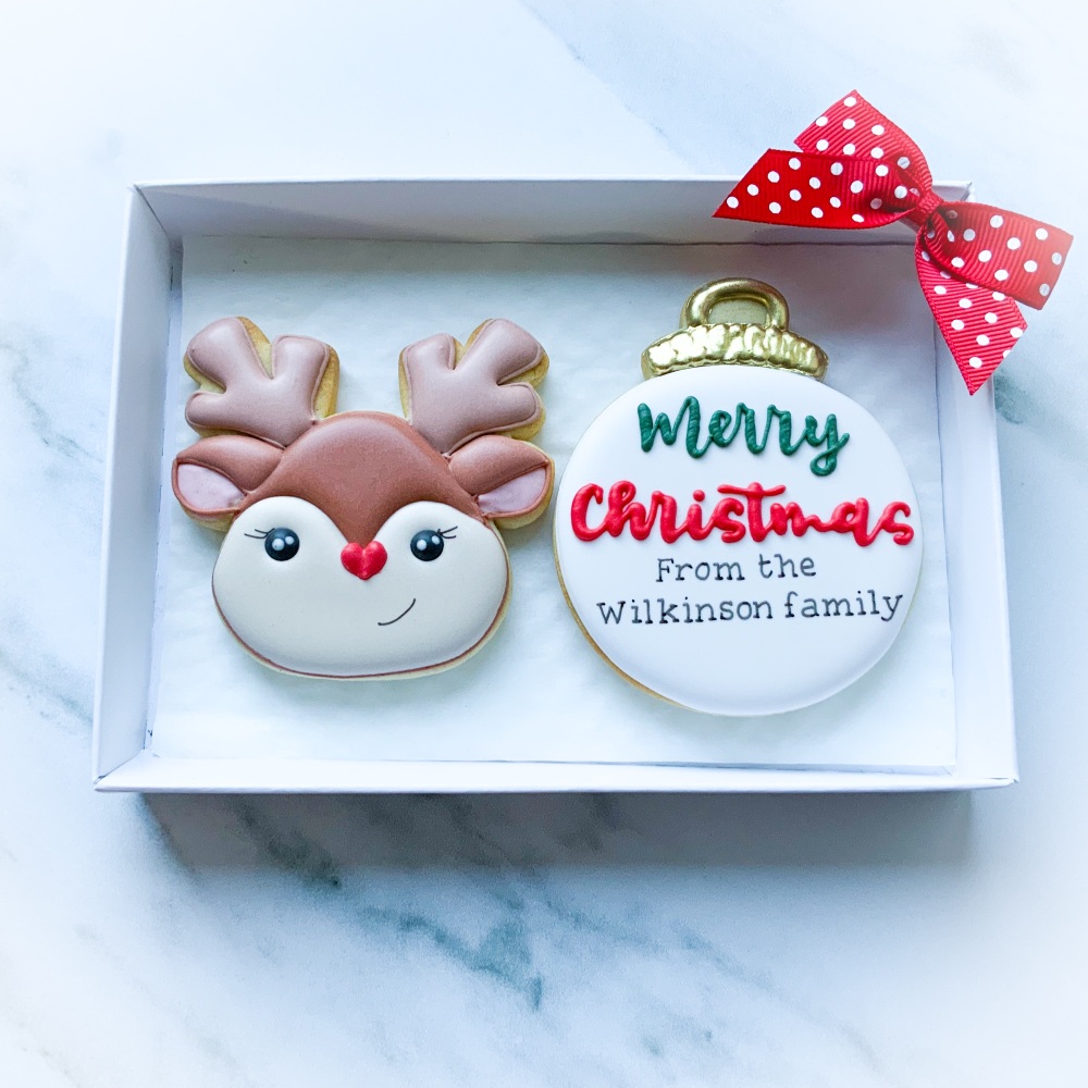 Bauble and Rudolph gifts set (personalised)
