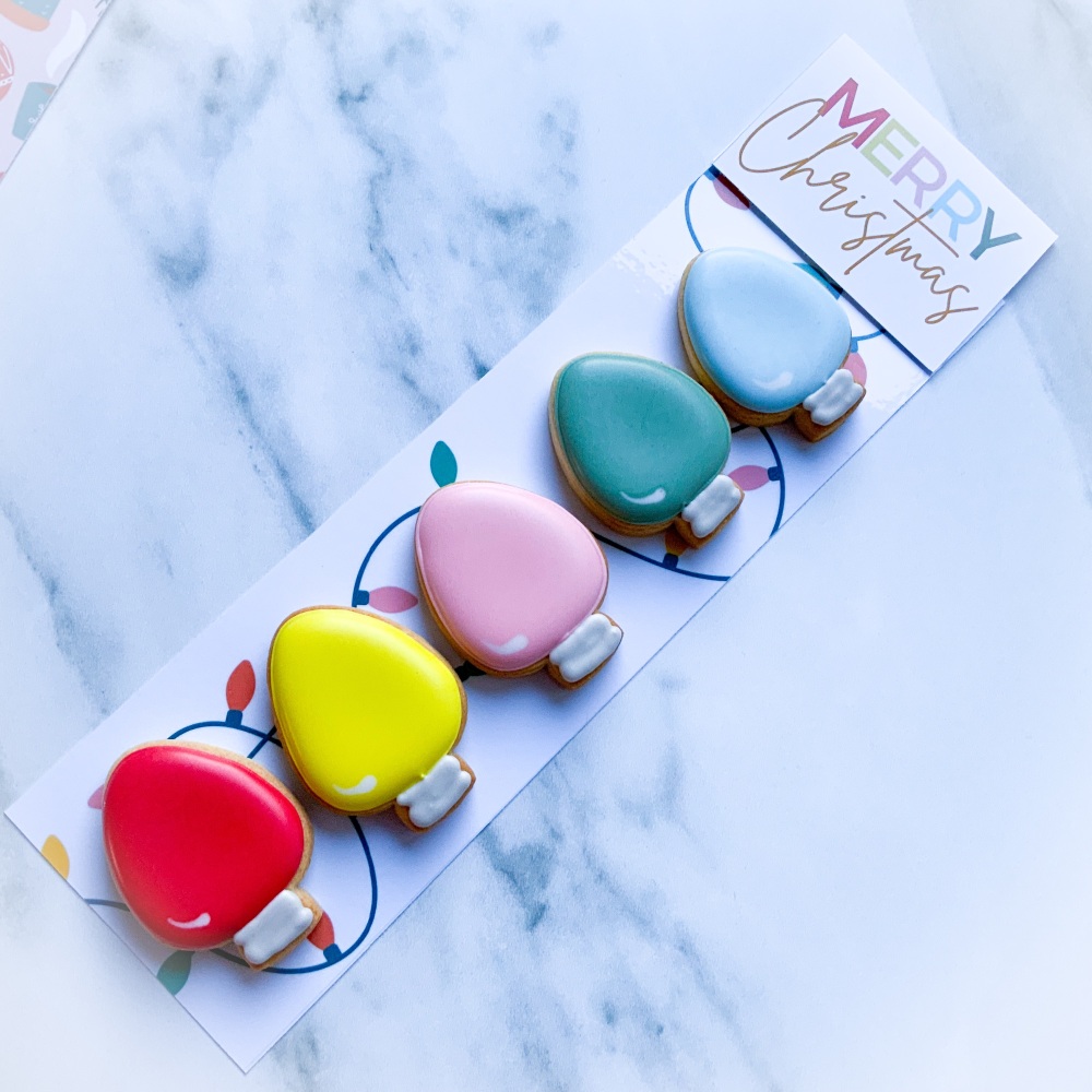 Christmas lights cookie strip