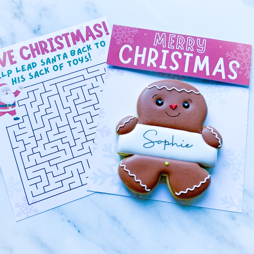 Personalised gingerbread man with activity