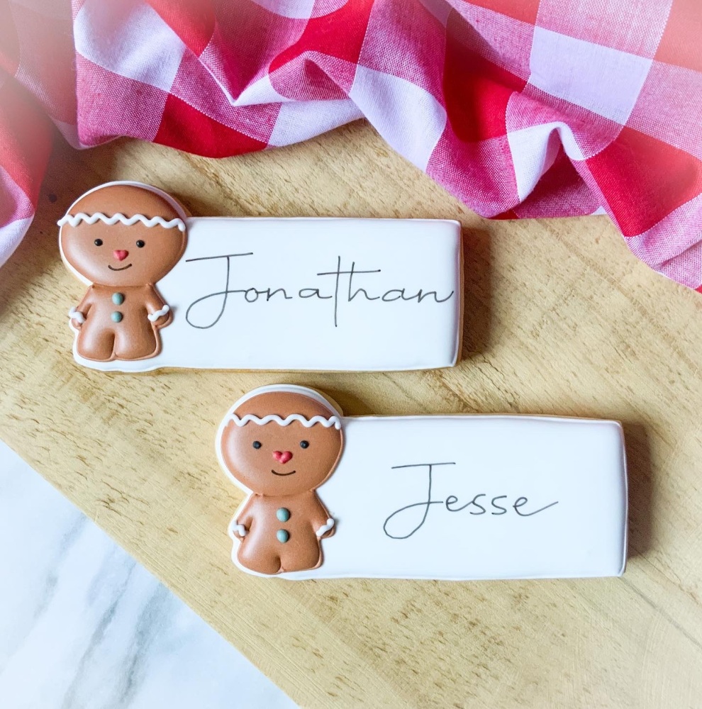 Ginger boy place setting cookie
