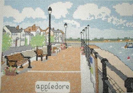 Appledore in Devon cross stitch