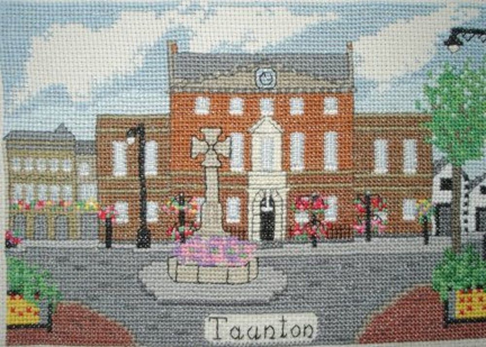 Taunton in Somerset cross stitch