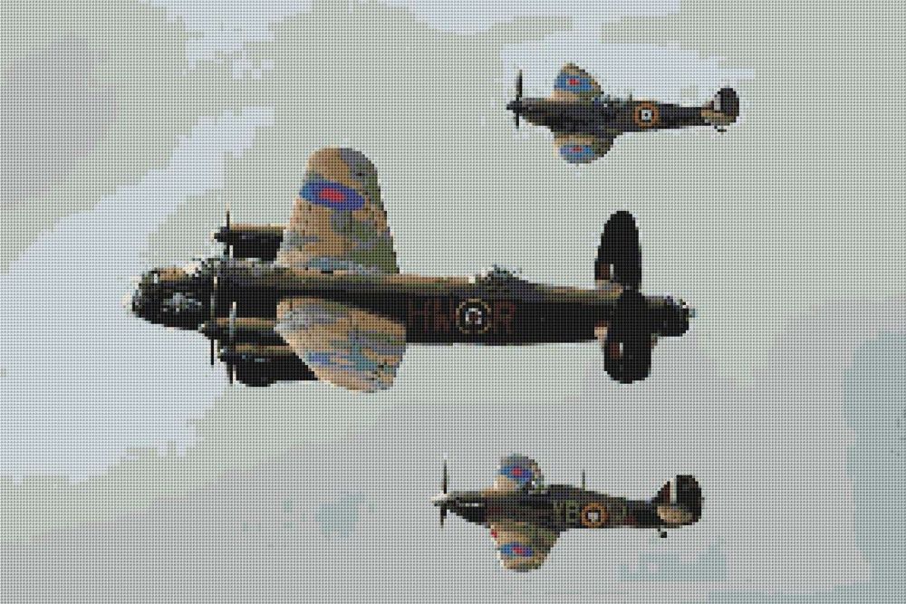 Battle of Britain Memorial Flight (planes) cross stitch