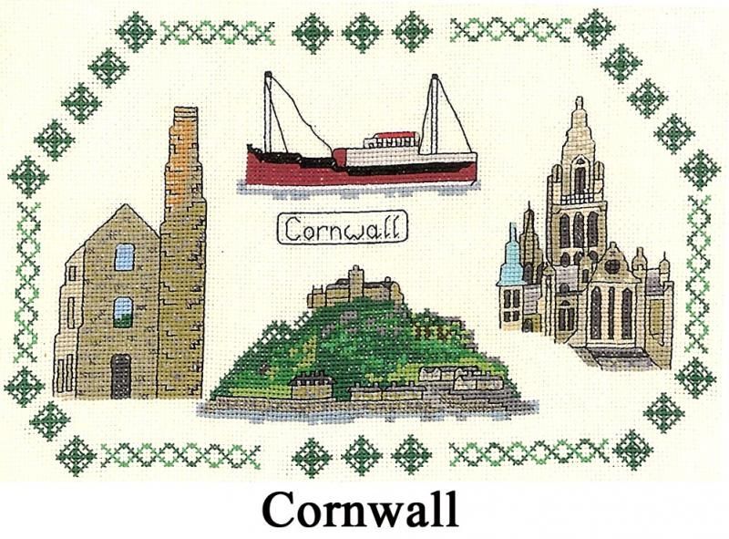 Cornwall landmarks cross stitch