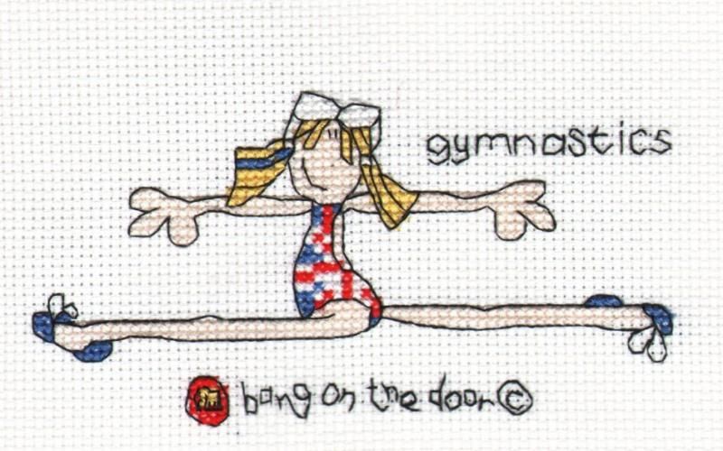Gymnastic Splits - mini cross stitch