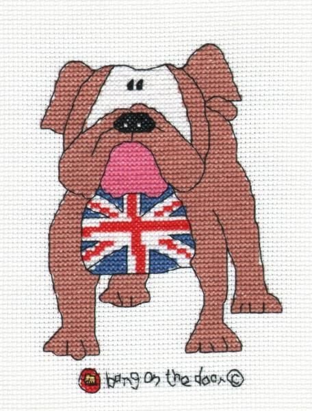 Bulldog - mini cross stitch