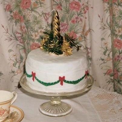 Christmas cake band cross stitch