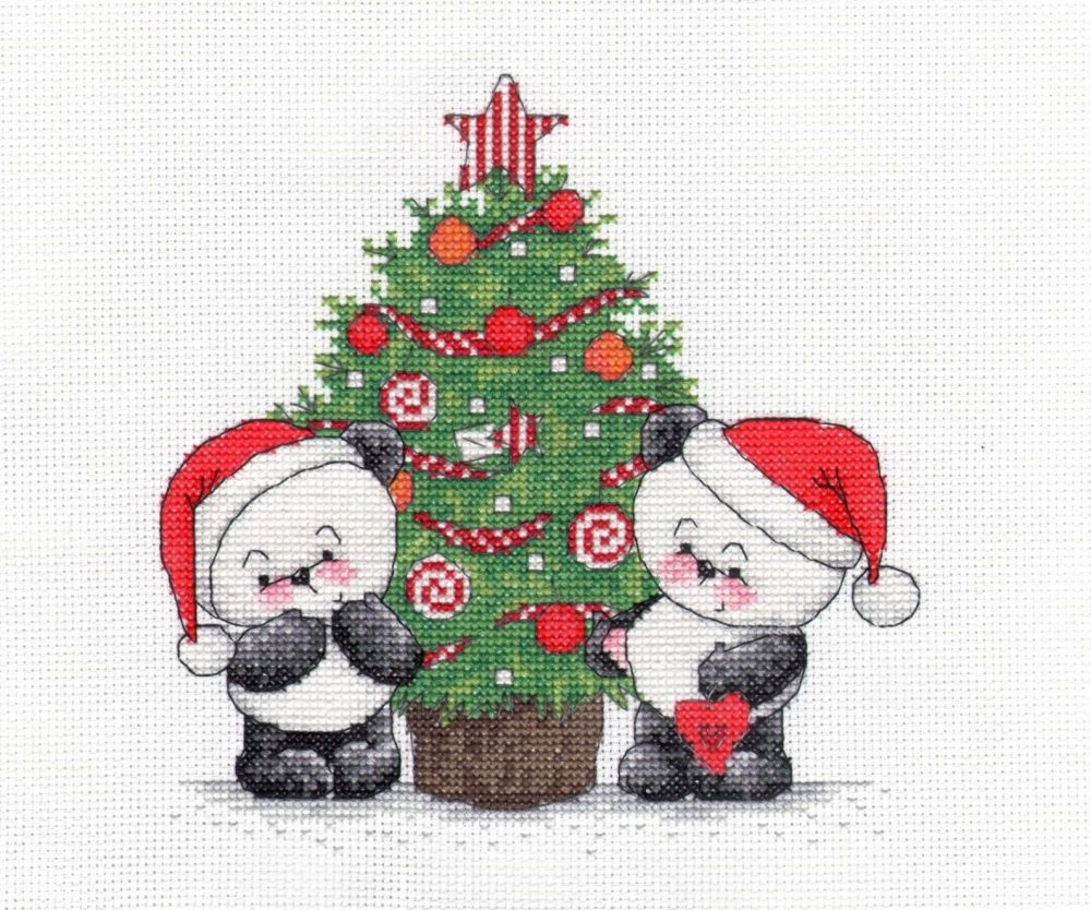 Party Paws - Bamboos with Christmas Tree cross stitch