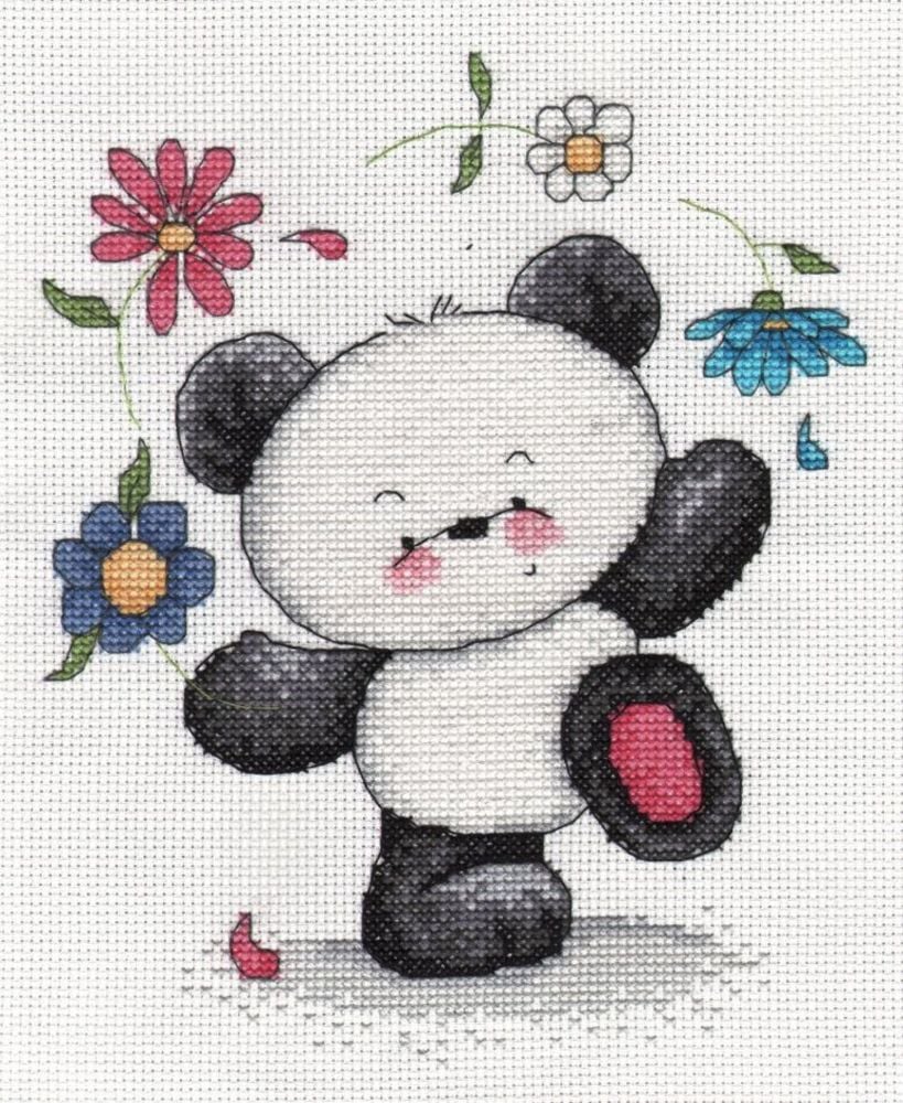 Party Paws - Bamboo Floral Juggler cross stitch