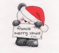 Party Paws Bamboo Christmas Message cross stitch