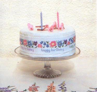 Birthday cake band cross stitch