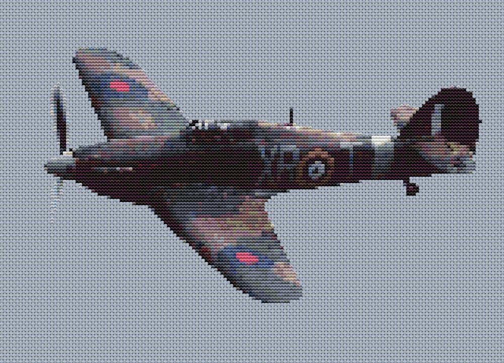Hurricane XR-T (plane) cross stitch
