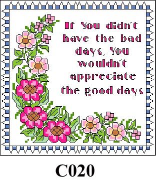 Floral picture "If you didn't ..." cross stitch kit CO20