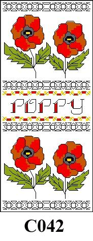 Poppy picture cross stitch kit CO42
