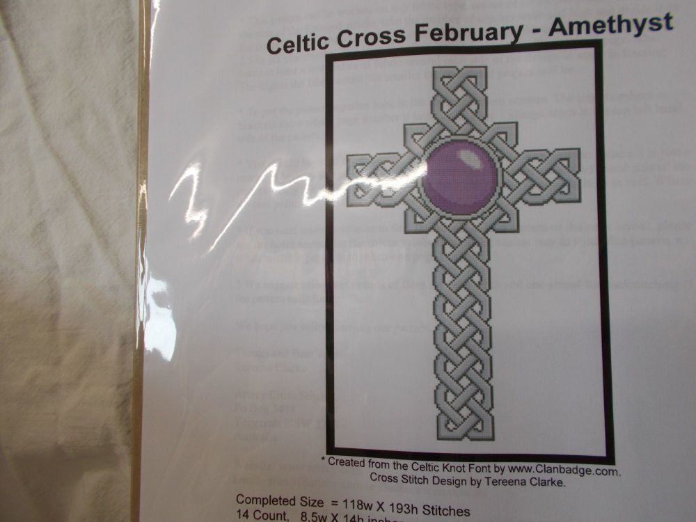 Celtic cross February - Amethyst chart