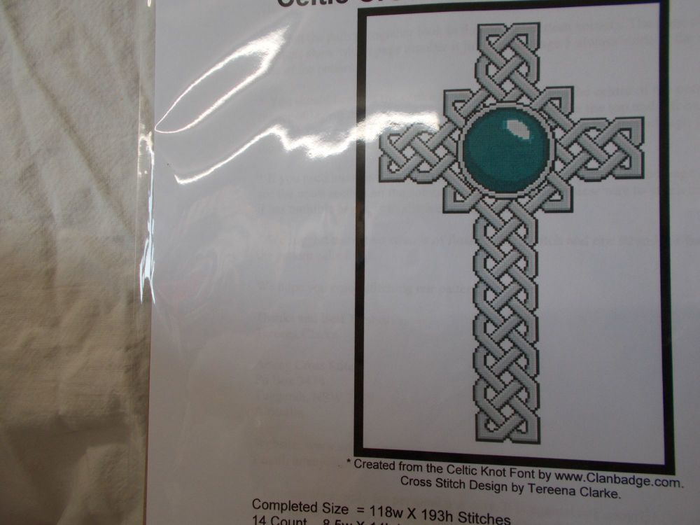 Celtic cross December - Turquoise chart