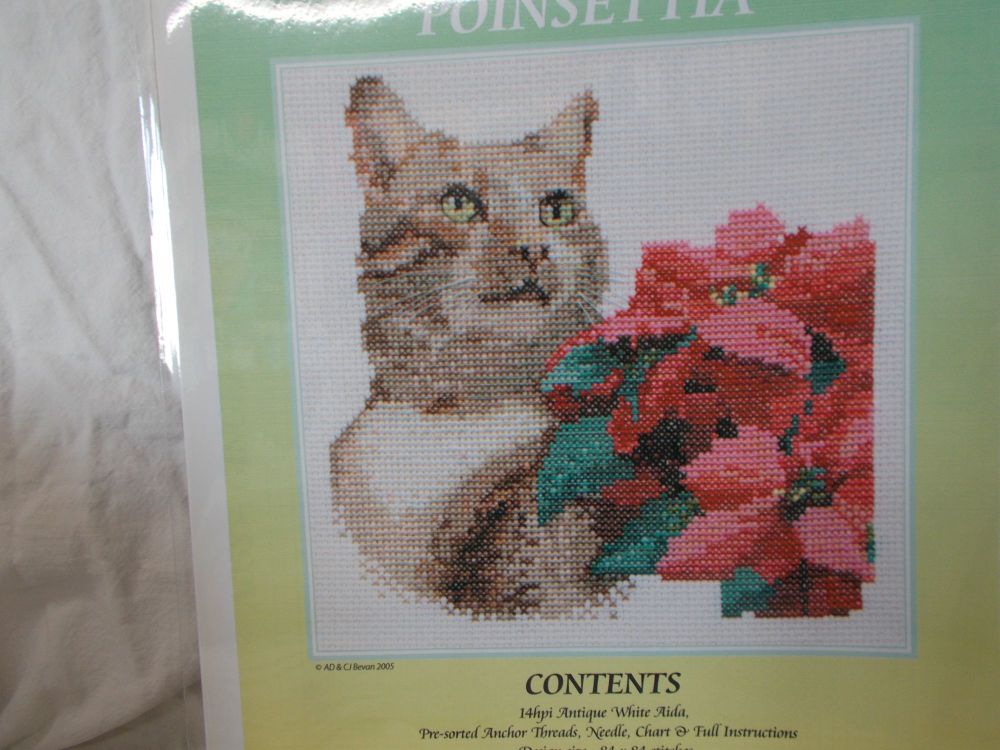 Ginger cat and poinsettia chart
