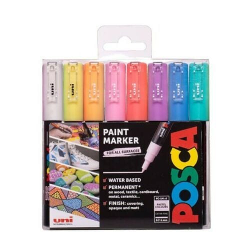 POSCA Paint Marker PC-1M Set of 8 Pastel Colours