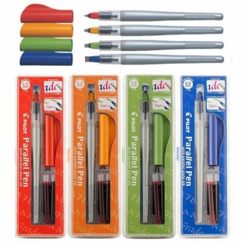 Pilot Parallel Calligraphy Pen - 1.5, 2.4, 3.8, 6.0mm - 4 Pens Set