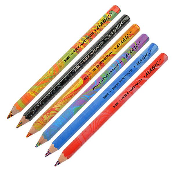 KOH-I-NOOR  Jumbo Magic Colour Pencils - Set of 6