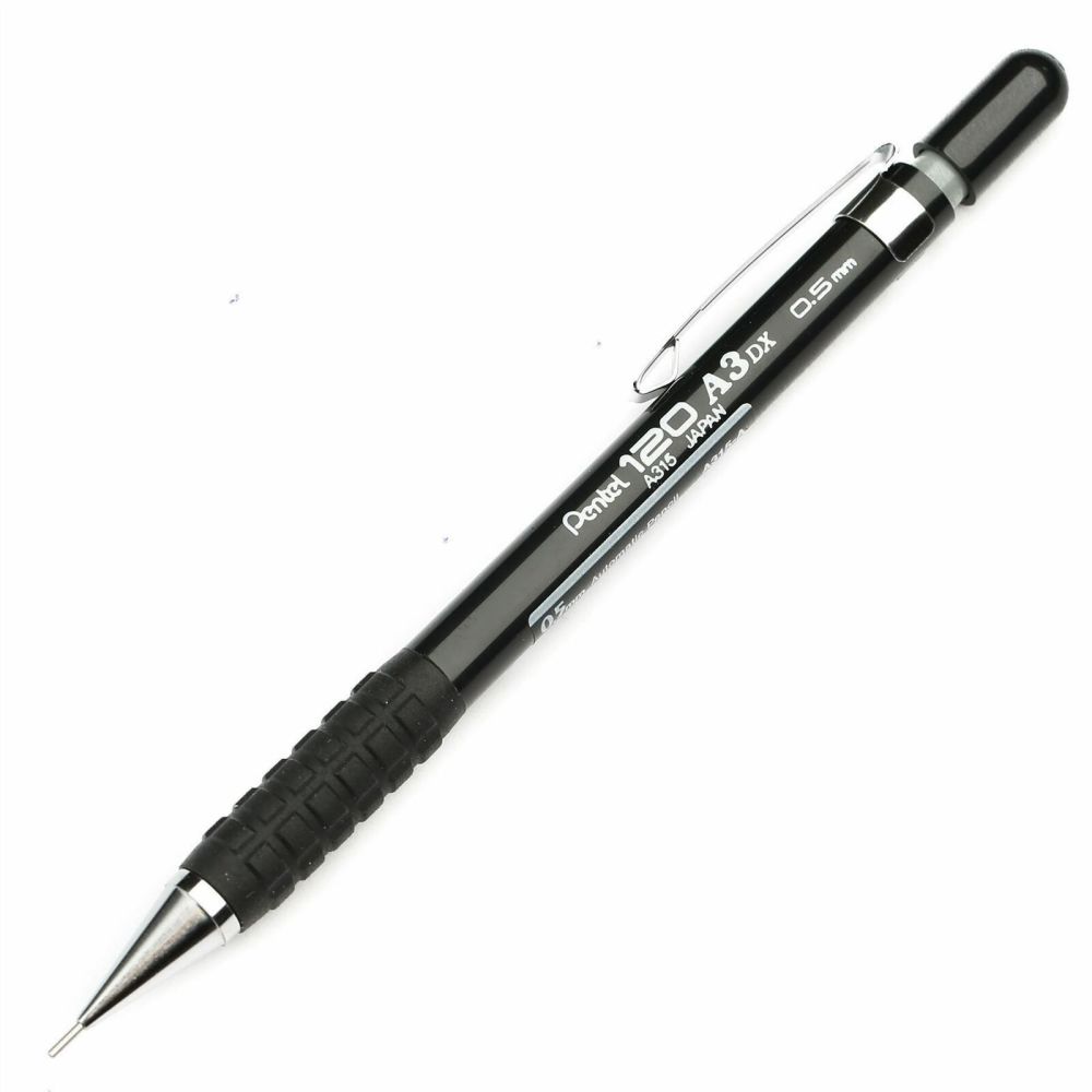 Pentel 120 A3 DX Mechanical Pencil Rubber Grip : 0.5mm