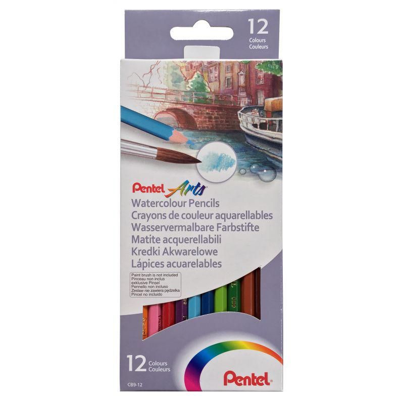 Pentel - 12 or 24 Watercolour Pencils - Vibrant Colours