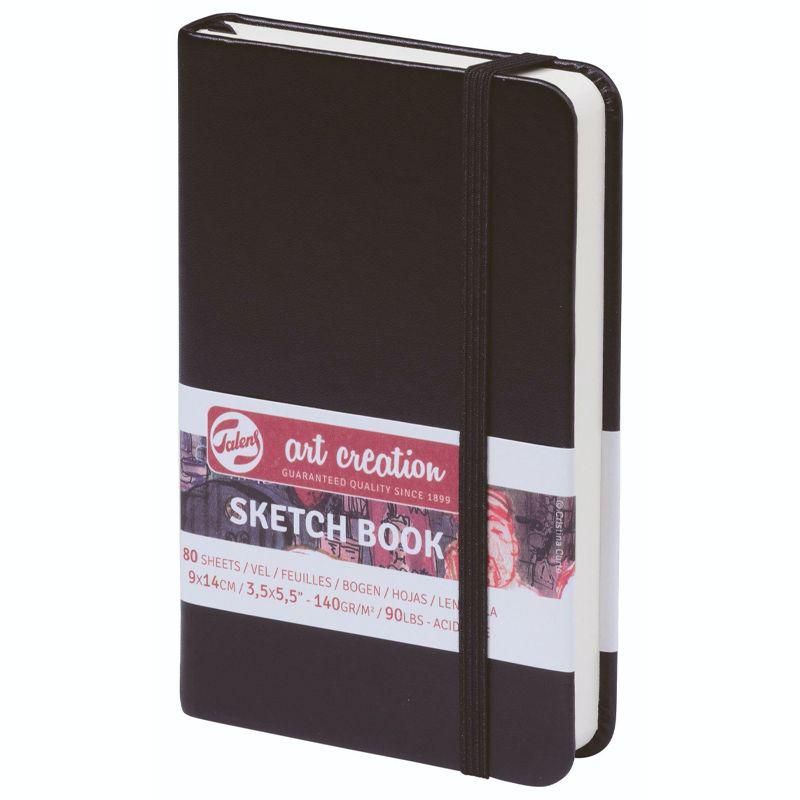Royal Talens – Black Cover Art Creation Hardback Sketchbook – 80 Sheets - 140gsm Pads