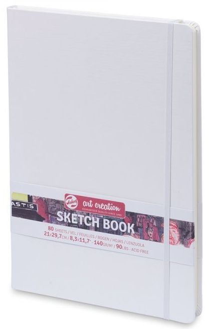 Royal Talens – White Cover Art Creation Hardback Sketchbook – 80 Sheets - 140gsm Pads