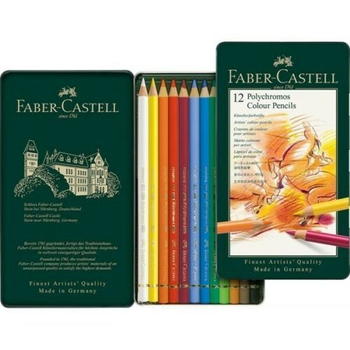 Faber Castell Polychromos Colouring Pencils - Tin of 12