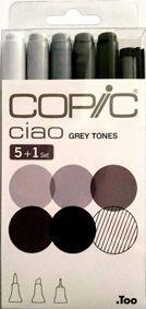 Copic Ciao 5+1 Pen Set - Grey Tones