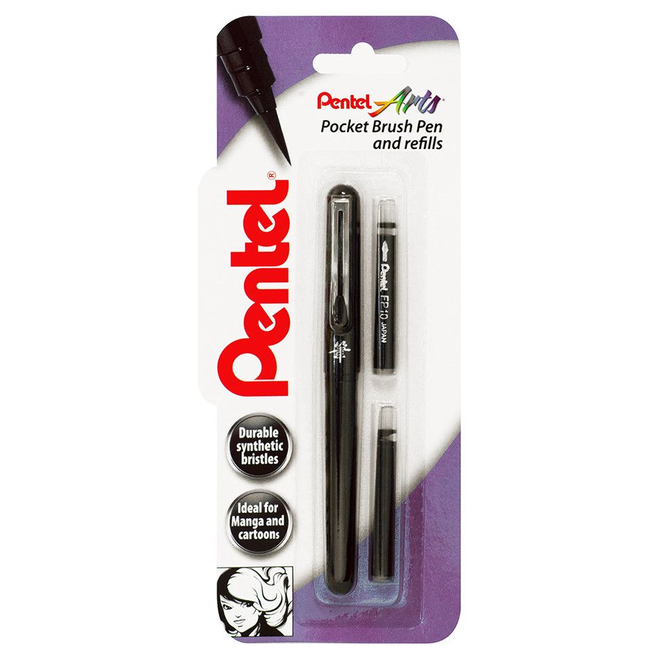 Pentel Pocket Brush Black Ink