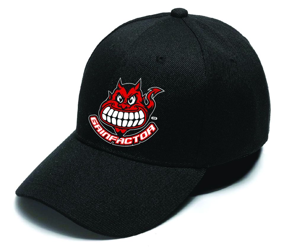 Grinfactor black 100% cotton stylish baseball cap 