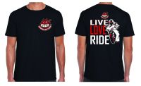 Q - Grinfactor Live Love Ride biker motorcycle black Tee t-shirt 