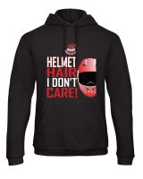 Grinfactor helmet hair I don't care biker motorcycle black hoodie sweat
