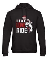 Grinfactor Live Love Ride biker motorcycle black hoodie sweat