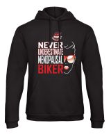 Grinfactor never underestimate a menopausal bikers motorcycle black sweat hoodie