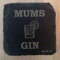 Mums Gin Coaster - Slate, Oak or Glass