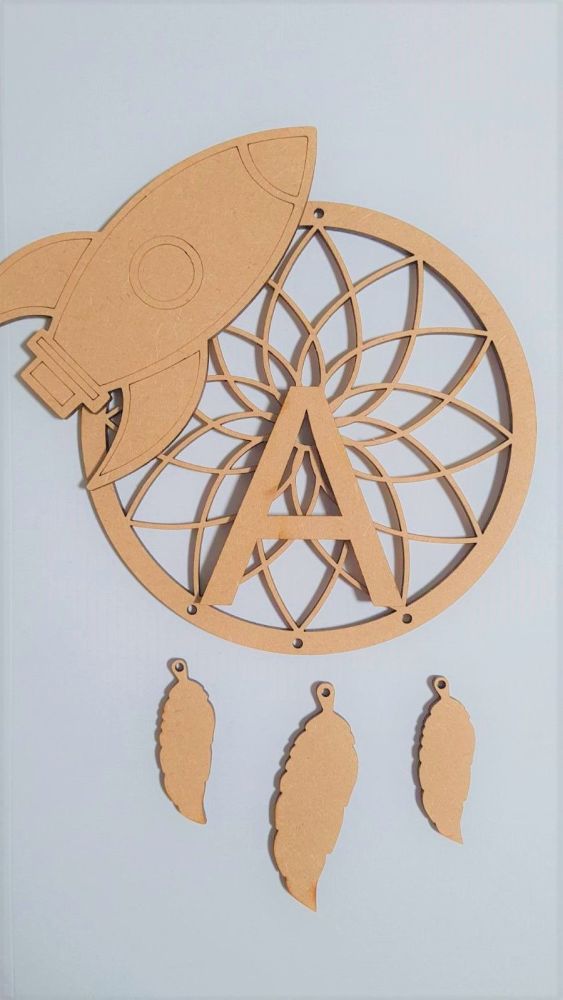 Rocket Dream Catcher with Name