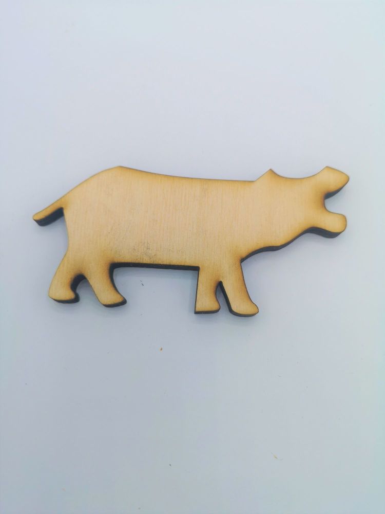 Wooden Hippo - Craft Shape