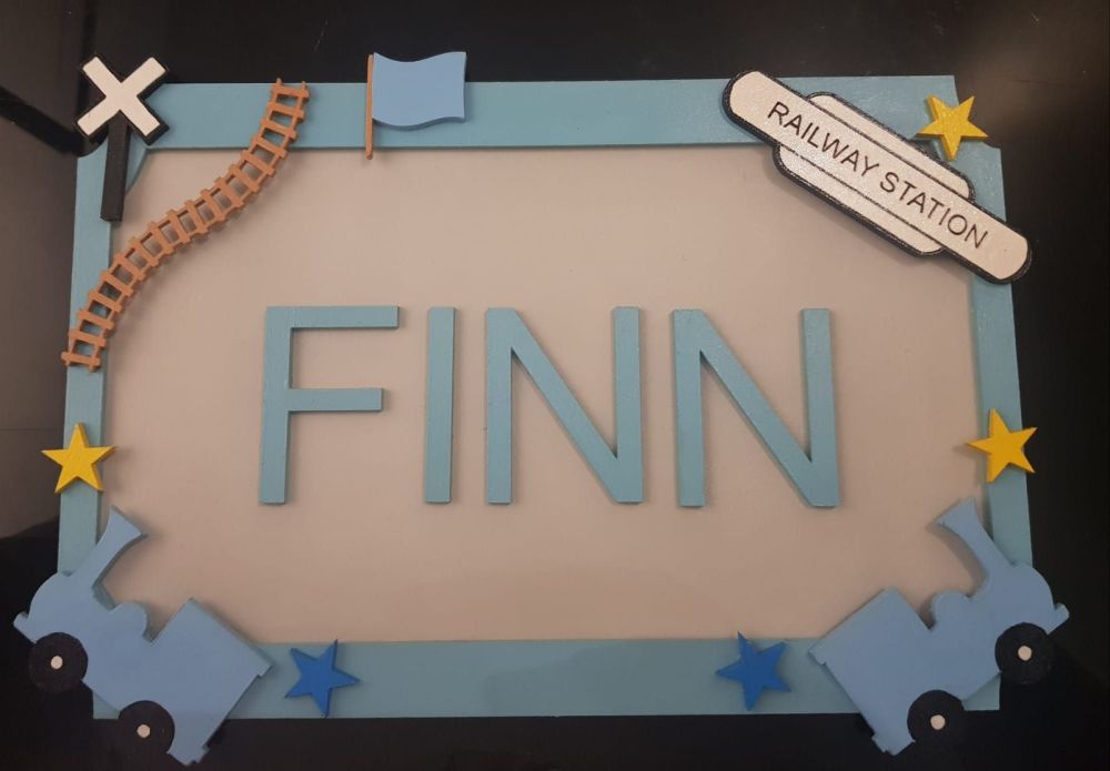 Train Station Name Plaque for Crafting